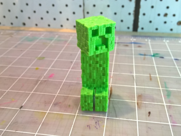 Textured Minecraft Creeper with Moveable Head